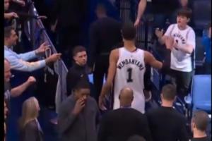 文班是昨天马刺唯一赛后直接离场的！美媒：他是真不喜欢雷霆！