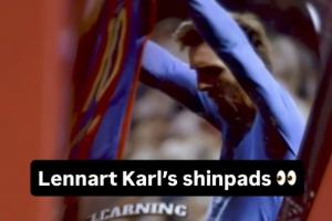 榜样！德甲官方发视频：拜仁新星卡尔护腿板上为梅西晒球衣画面