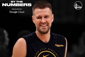 勇士官推晒数据：波尔津吉斯900+三分900+帽 历史十人之一